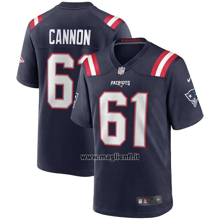 Maglia NFL Game New England Patriots Marcus Cannon Blu